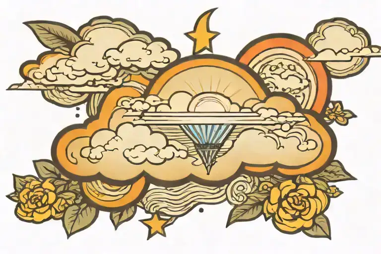every cloud has a silver lining tattoo design idea