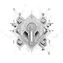 A chess piece composed of intricate software circuitry tattoo design idea