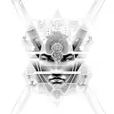 A chess piece composed of intricate software circuitry tattoo design idea