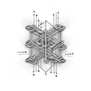 Software code intertwined with musical notes tattoo design idea
