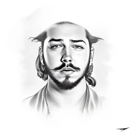 post malone tattoo design idea