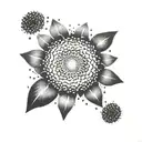 Mandela dots knee tattoo tattoo design idea