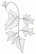 leaf skeleton tattoo design idea