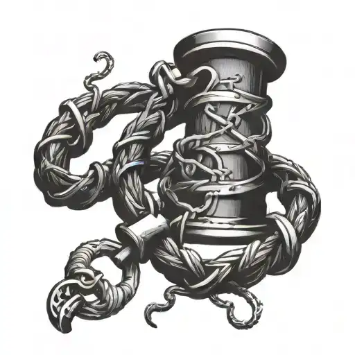 freedom aint free shackles tattoo design idea