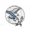 clipper ship with eagle globe and anchor tattoo design idea