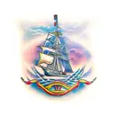 clipper ship with eagle globe and anchor tattoo design idea