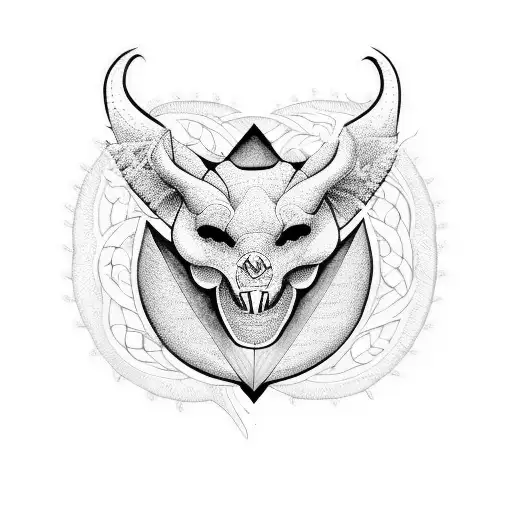 A powerful symbol of love and protection, combining witchcraft and nature elements tattoo design idea