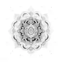 An intricate mandala design incorporating elements of nature and spirituality tattoo design idea