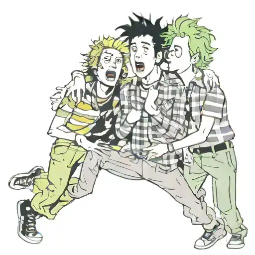 Song lyrics "You can't go forcing something if it's just not right" Green Day tattoo design idea