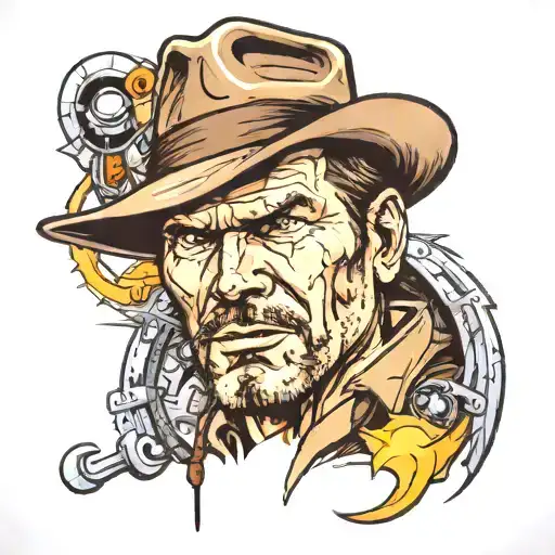 Indiana jones tattoo design idea
