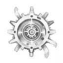 steampunk gears tattoo design idea