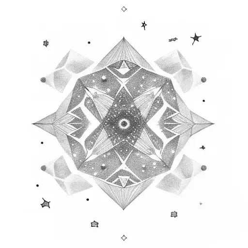 orion constellation in a star field tattoo design idea