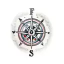 pirate compass tattoo design idea