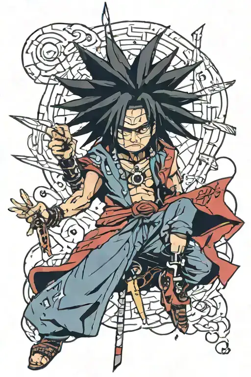Madara in Basquiat type tattoo design idea