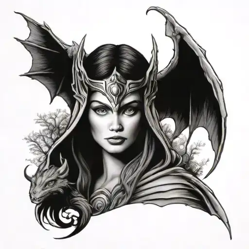 Star Wars, Harry Potter, Athena goddess, dragon, woods  tattoo design idea