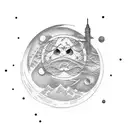 lunar cycle tattoo design idea