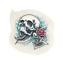 skull making silence tattoo design idea