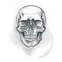 skull making silence tattoo design idea