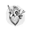 Crying Heart tattoo design idea