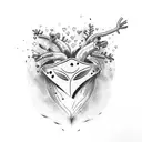 Crying Heart tattoo design idea