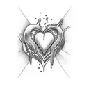 Crying Heart tattoo design idea