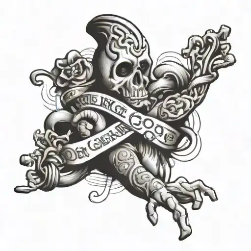 leaning on God in my struggles Depict my scatterbrain tattoo design idea