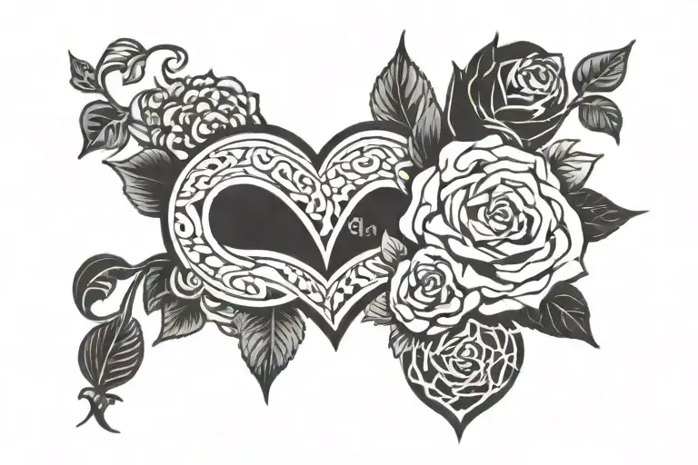 anniversary date tattoo design idea