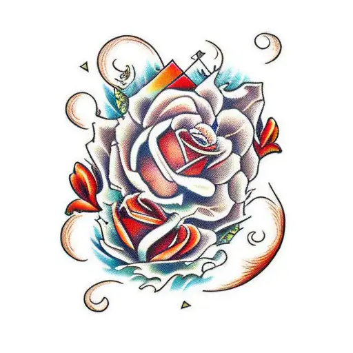 amor arde como roma tattoo design idea