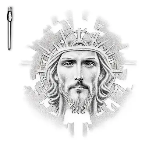 jesus tattoo design idea
