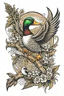 duck hunting sleeve tattoo tattoo design idea