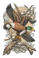 duck hunting sleeve tattoo tattoo design idea