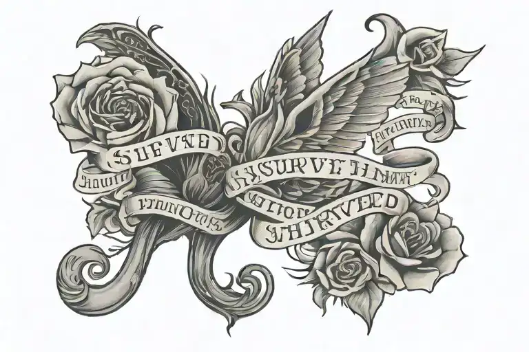 tattoo based on Taylor Swift lyrics long story short I survived tattoo design idea