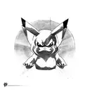 Pikachu mortal kombat tattoo design idea