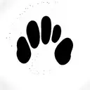 Dog paw print in a strawberry tattoo design idea