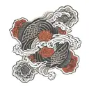 bagua koi yin yang tattoo design idea