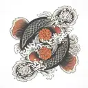 bagua koi yin yang tattoo design idea