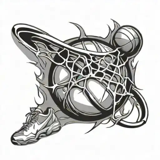 basketball ball tattoo design idea