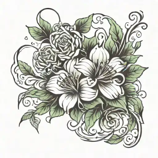 floral vine wrap my arm tattoo design idea