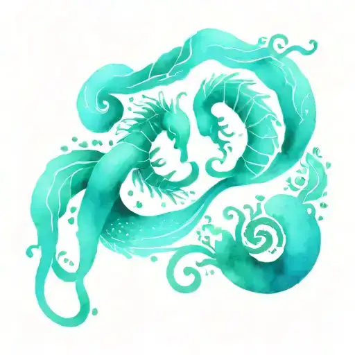 Aquarius and Scorpio tattoo design idea