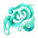 Aquarius and Scorpio tattoo design idea