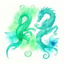 Aquarius and Scorpio tattoo design idea