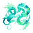 Aquarius and Scorpio tattoo design idea