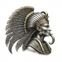 osiris feather of truth ancient egypt tattoo design idea