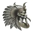 osiris feather of truth ancient egypt tattoo design idea