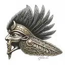 osiris feather of truth ancient egypt tattoo design idea