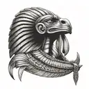 osiris feather of truth ancient egypt tattoo design idea