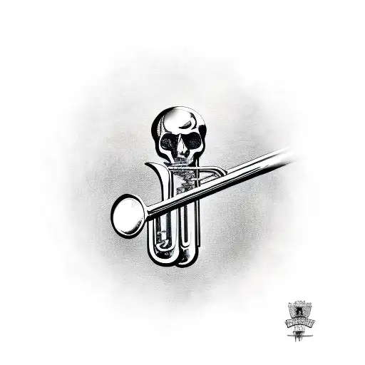 trombone  tattoo design idea