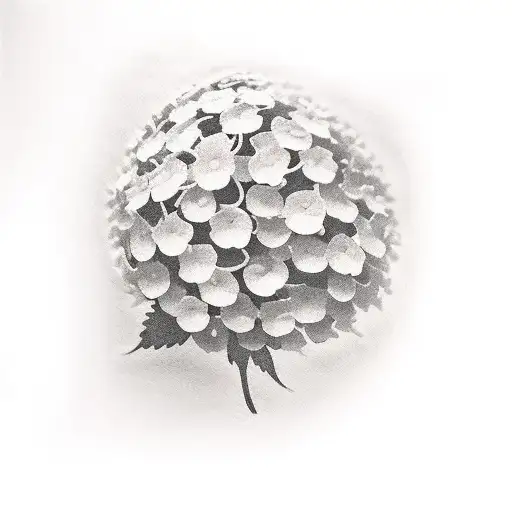 cloud of Lantana camara flowers tattoo design idea