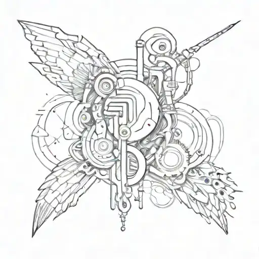 A unique tattoo design inspired by your passion for listening to music, with subtle hints of BTS, in a sketch style, to cover your scar on the left wrist tattoo design idea