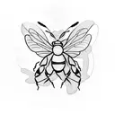Honey Bee tattoo design idea